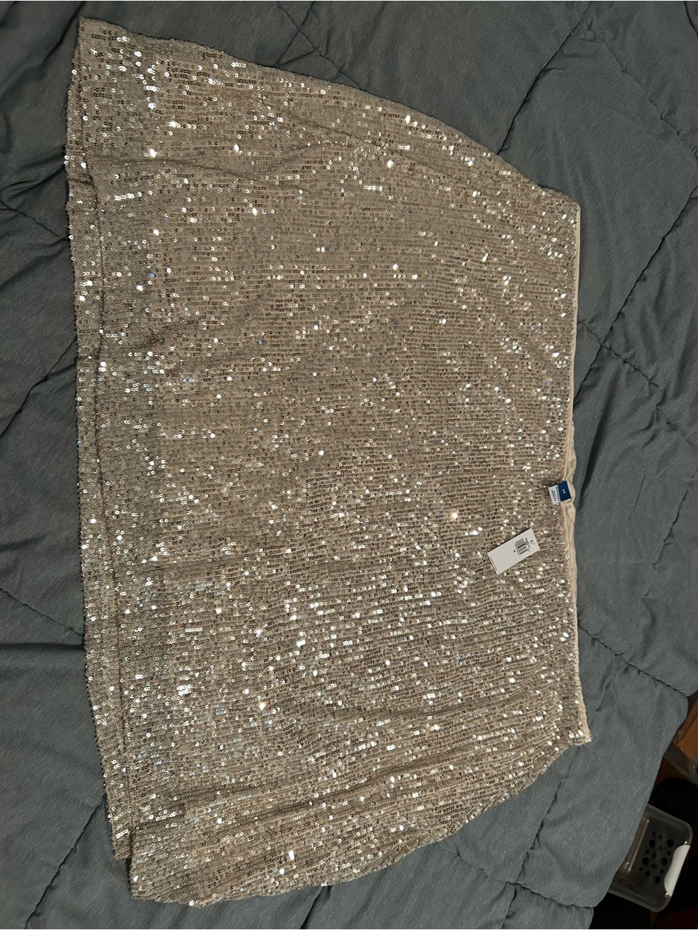NWT Old Navy Champagne Sequin Skirt 4X